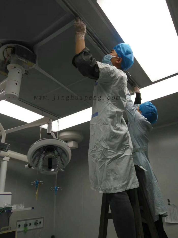 医院洁净手术室纸隔板高效空气草莓成视频人APP下载特点安装完毕，封闭散流板